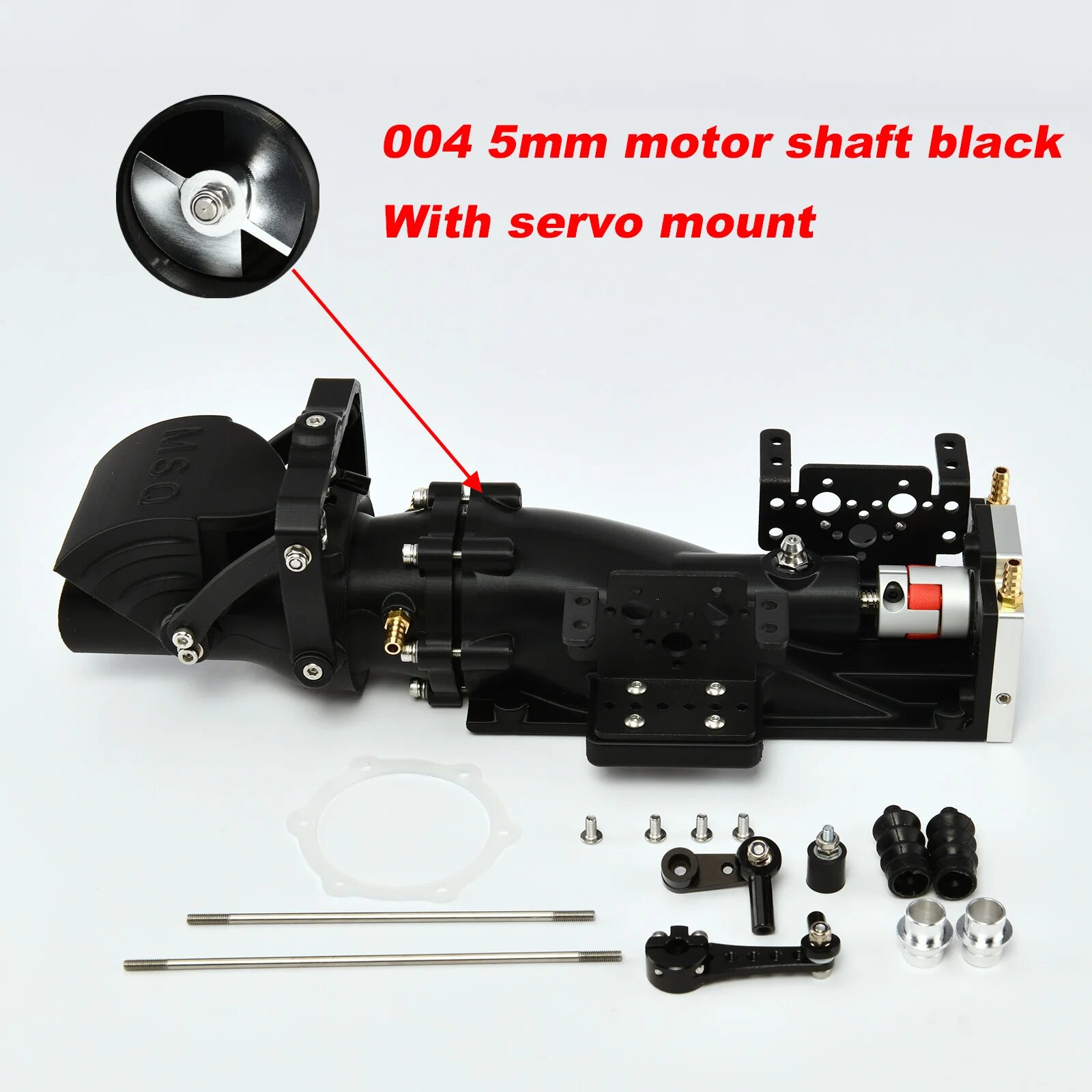 Водоструйный насос MSQ 40 мм для радиоуправляемых лодок, 5mm Motor 004