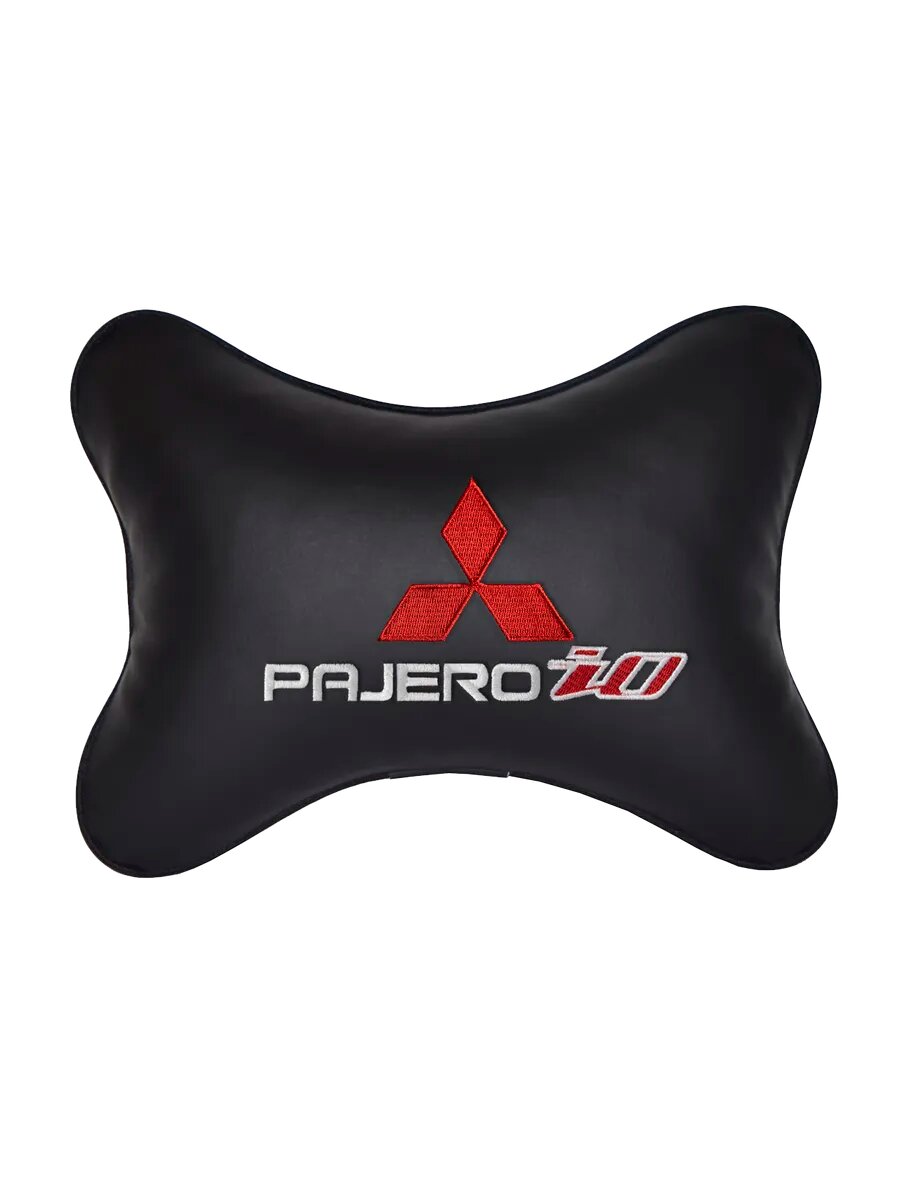 Подушка на подголовник черная экокожа MITSUBISHI Pajero Io