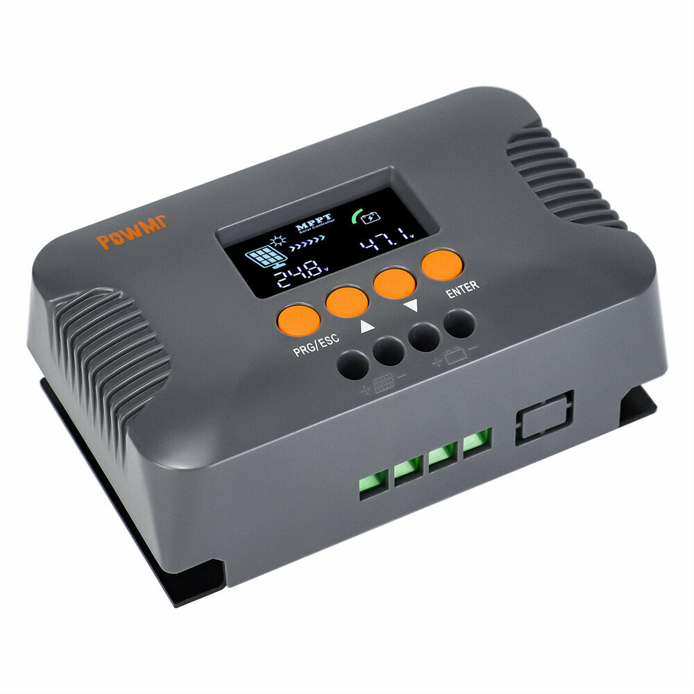 PowMr MPPT 10A Контроллер солнечного заряда 24 В 36 В 48 В 60 В 72 В Регулятор солнечной панели Солнечное зарядное устройство для свинцово-кислотных аккумуляторов LiFePO4