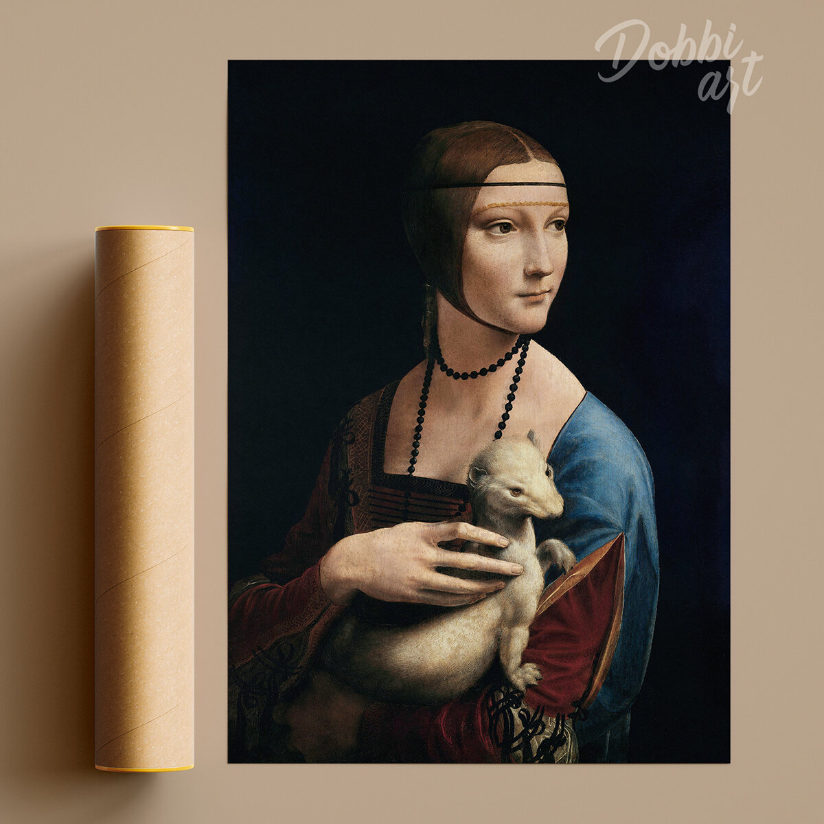 Постер 40х50 см Леонардо Да Винчи Репродукция 