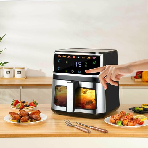 Аэрогриль электрический 8 литров для дома и дачи 12 программ 1600wt 8580₽