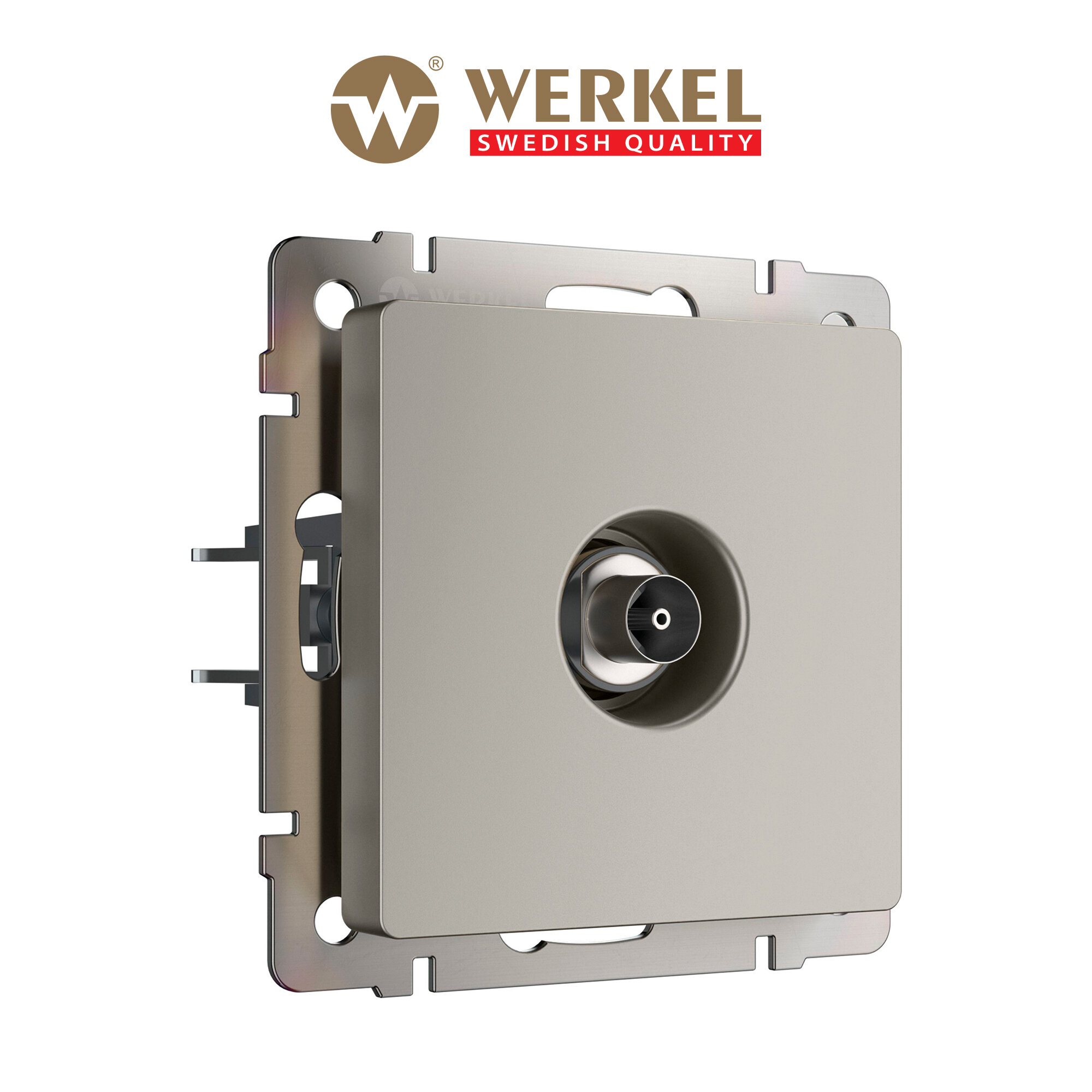 Встраиваемая ТВ-розетка оконечная Werkel W1283004 цвет дымчатый
