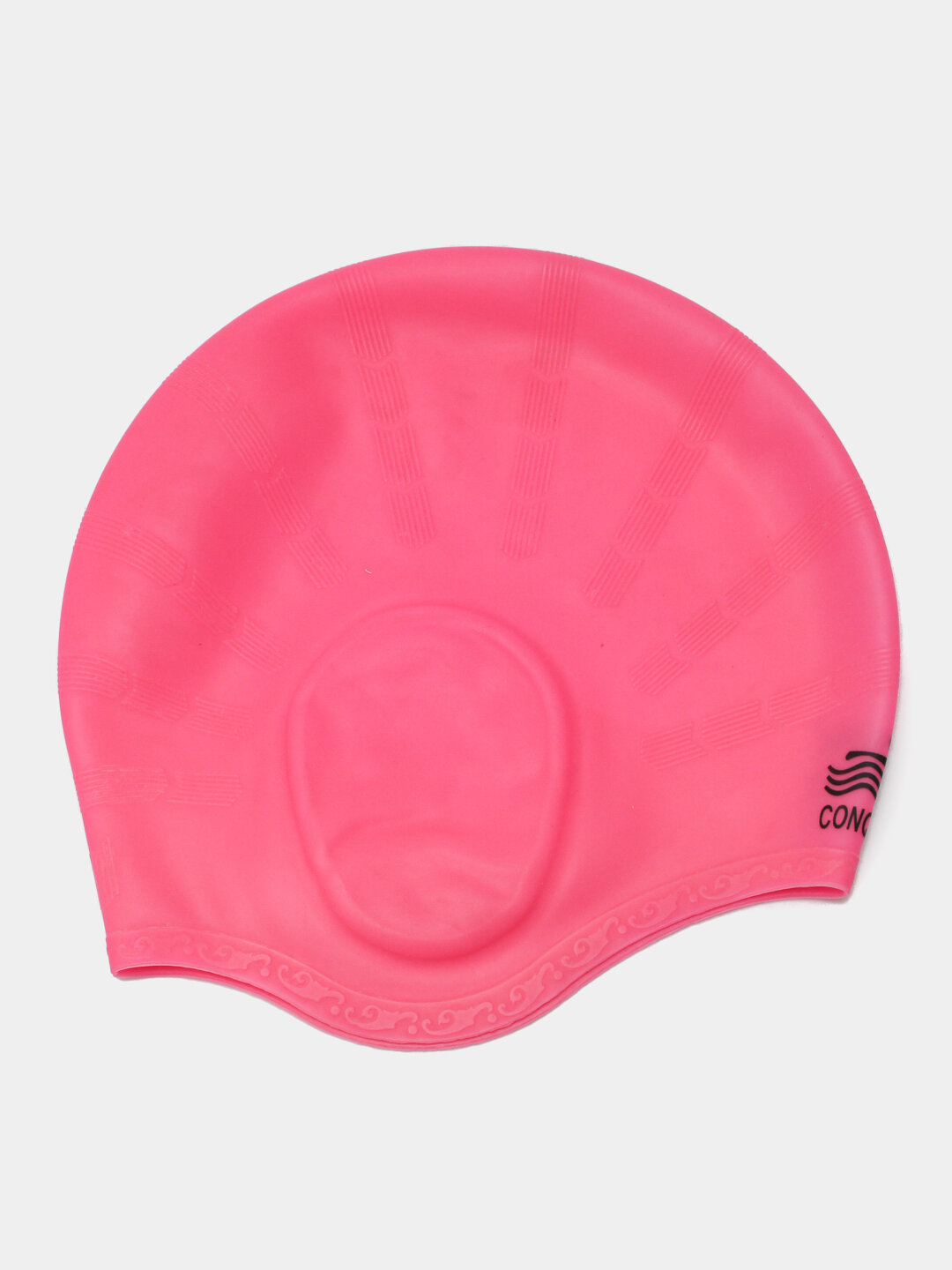 Шапочка для плавания Conquest, силикон, унисекс, эластичная, для защиты волос и ушей