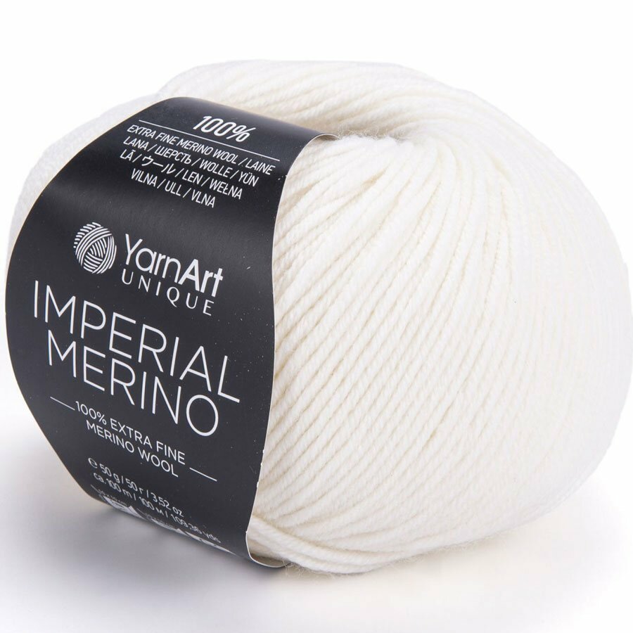 Пряжа Yarnart IMPERIAL MERINO 3302 белый (10 мотков)