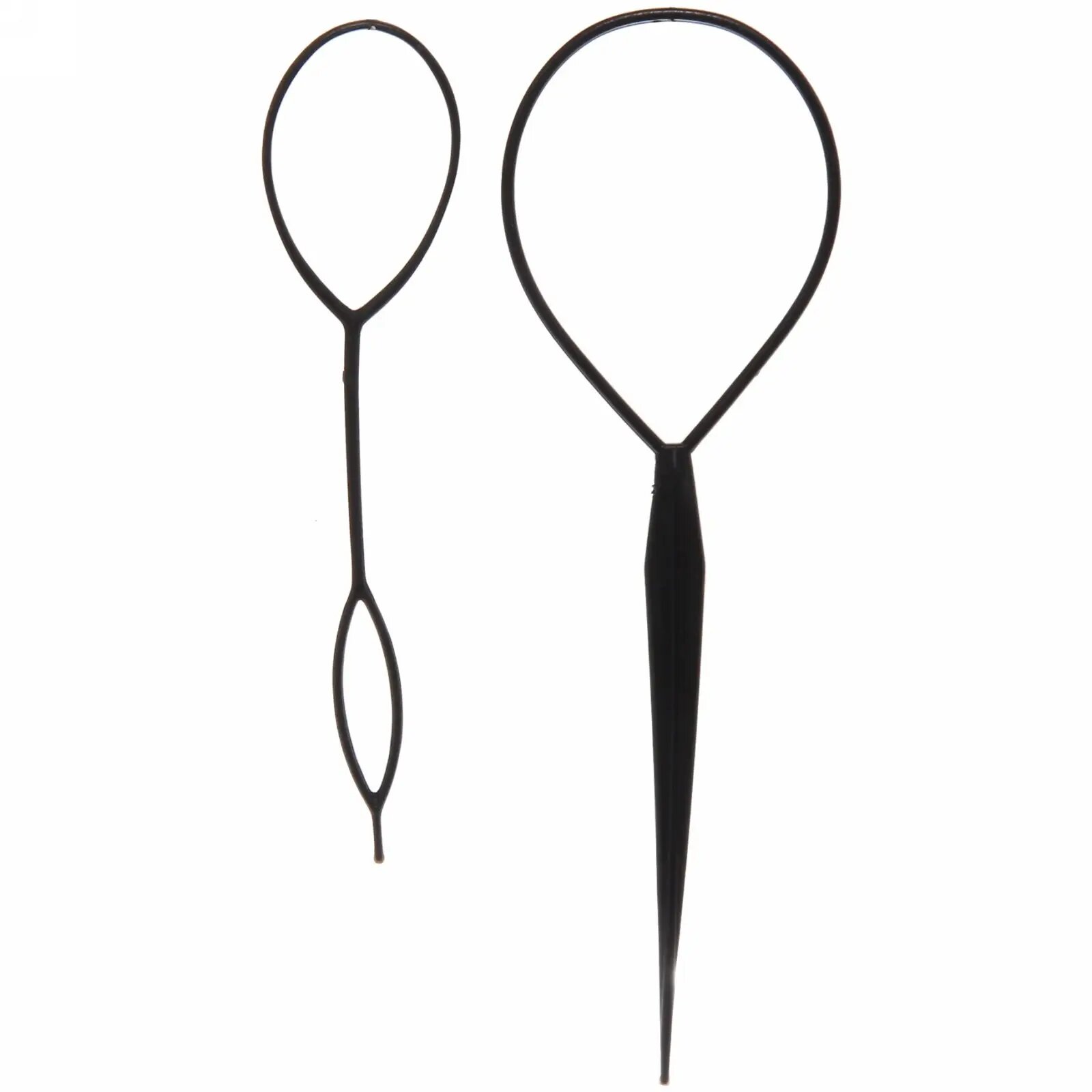 Набор для создания причесок 2шт «Петли», черный, 19см и 14см