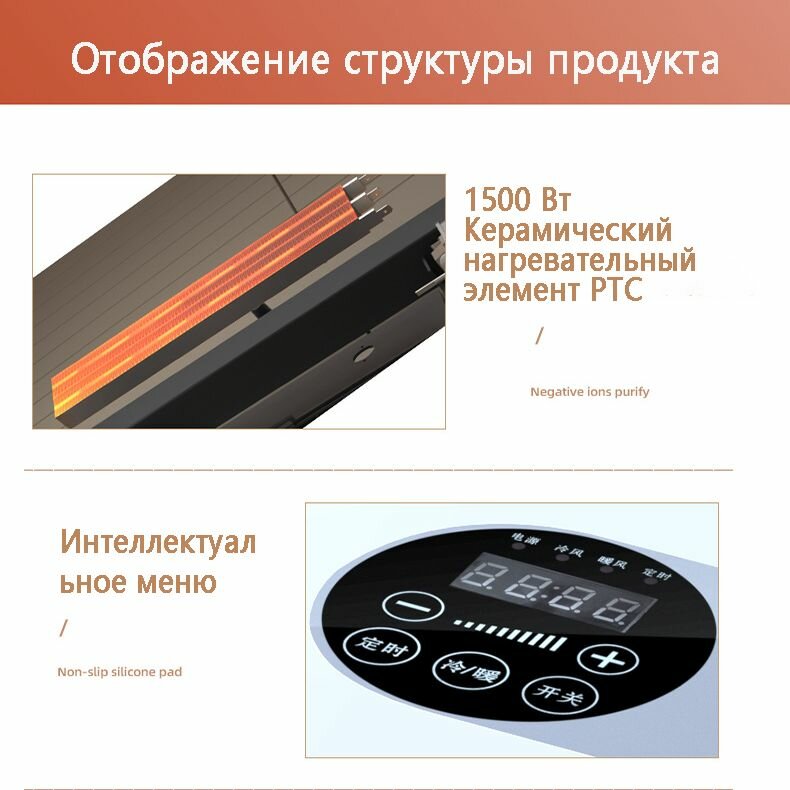 Мобильный кондиционер 2-в-1 (охлаждение+обогрев) с IPX4 - напольный/настенный монтаж для дома и ванной — фото 1