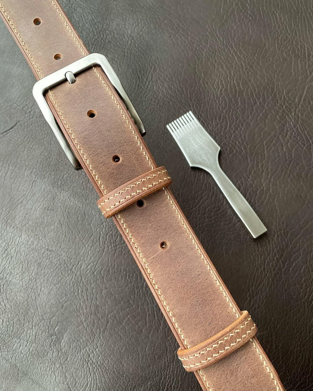 Ремень  для мужчин, размер 125, коричневый