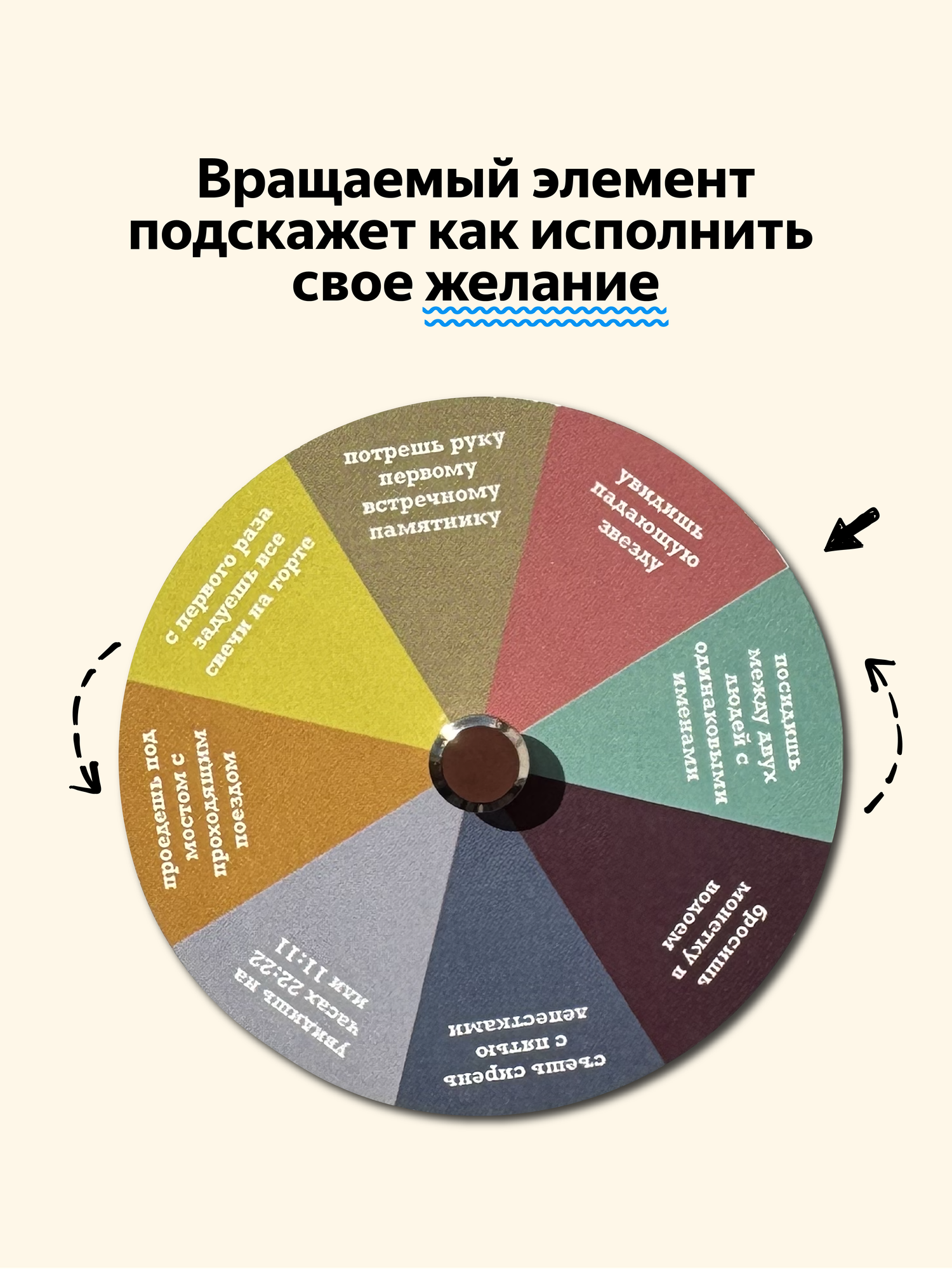 Открытка с вращающимся элементом "Спин-колесо" от Вьюнчик, 14,8х10,5 см (А6), открытка на день рождения — фото 1