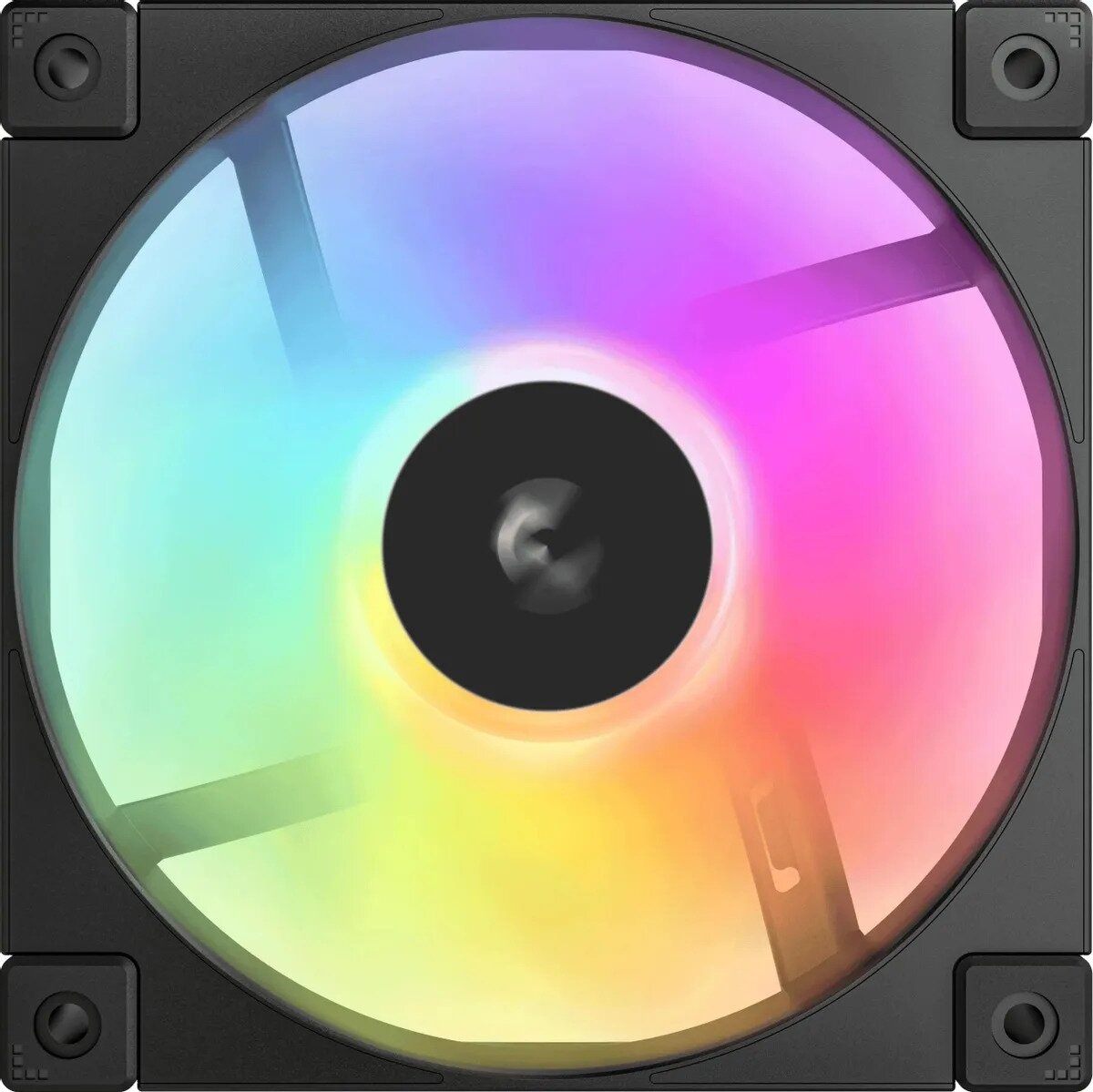 Вентилятор для корпуса Deepcool FD12 ARGB R-FD12-BKAPN1-G черный 120мм 2050rpm 26.9дБ 4-pin