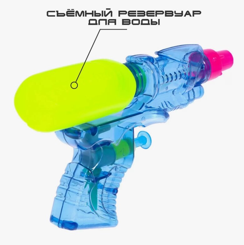 Водяной пистолет игрушка детский 15см — фото 1