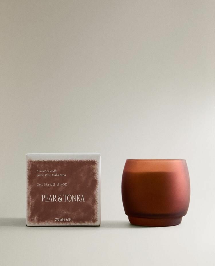 Ароматическая Свеча PEAR & TONKA (230Г), бордовый, 8 х 6 х 6 см, ZARA HOME, 0460/705