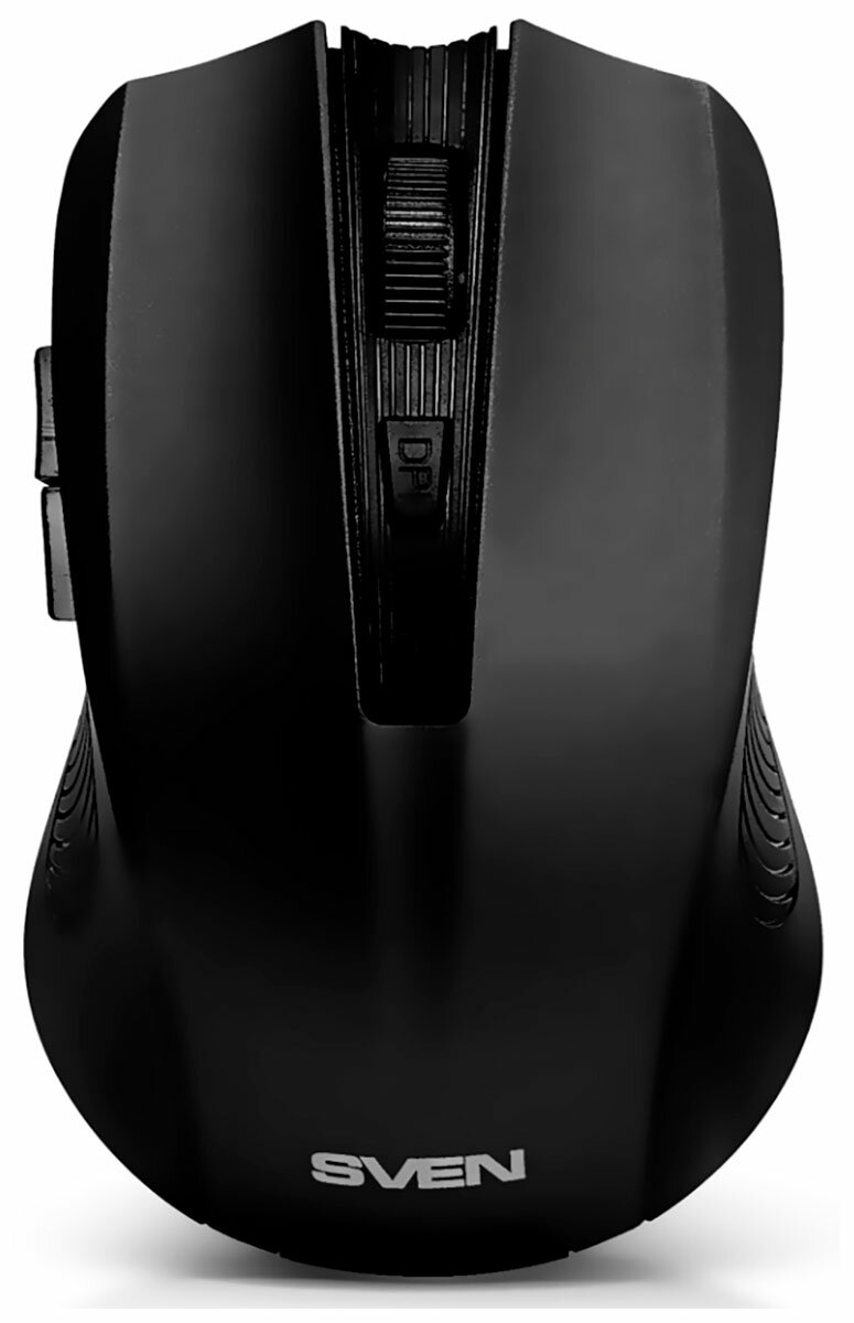 Беспроводная мышь Sven RX-350W (черная, 5+1кл, 600-1400DPI, SoftTouch) (SV-019570)