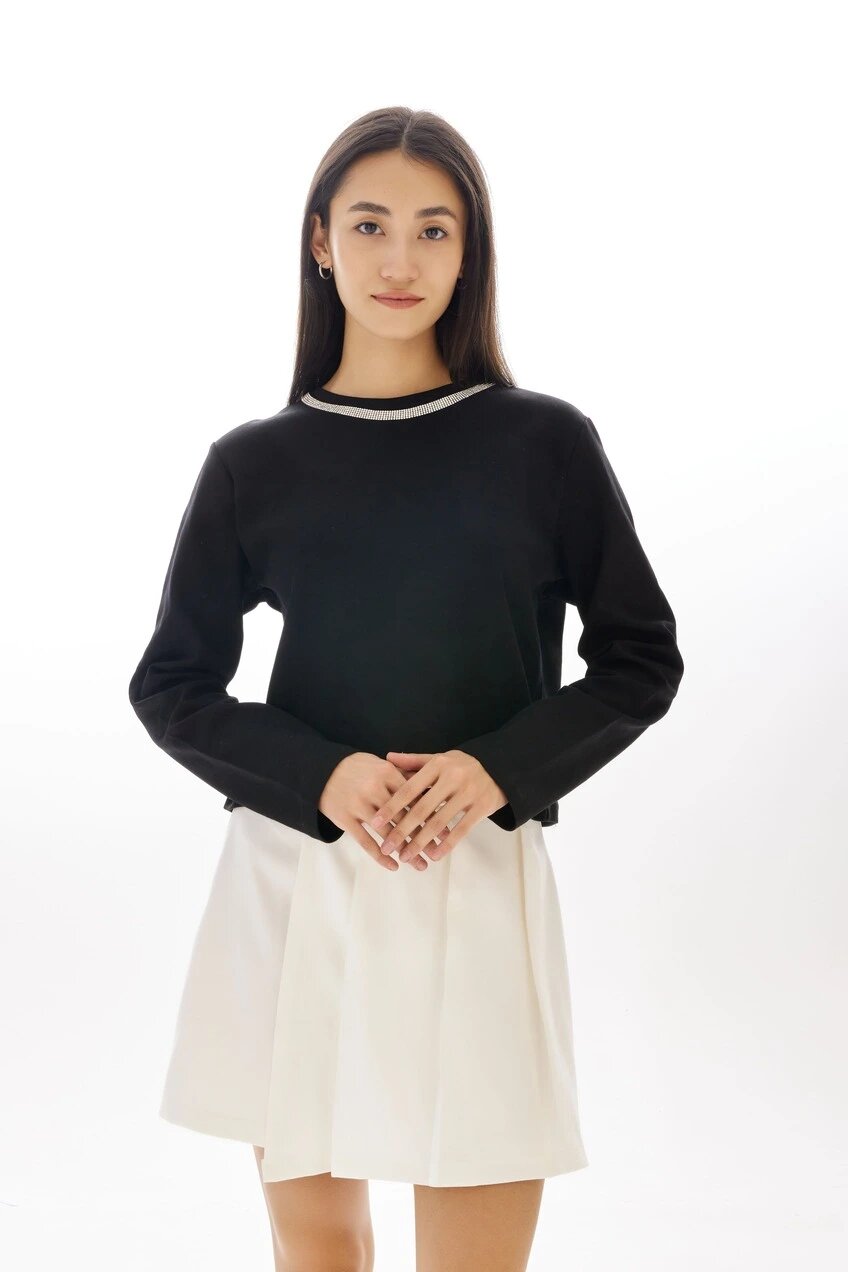 Лонгслив Selfie, размер M, , черный — фото 1