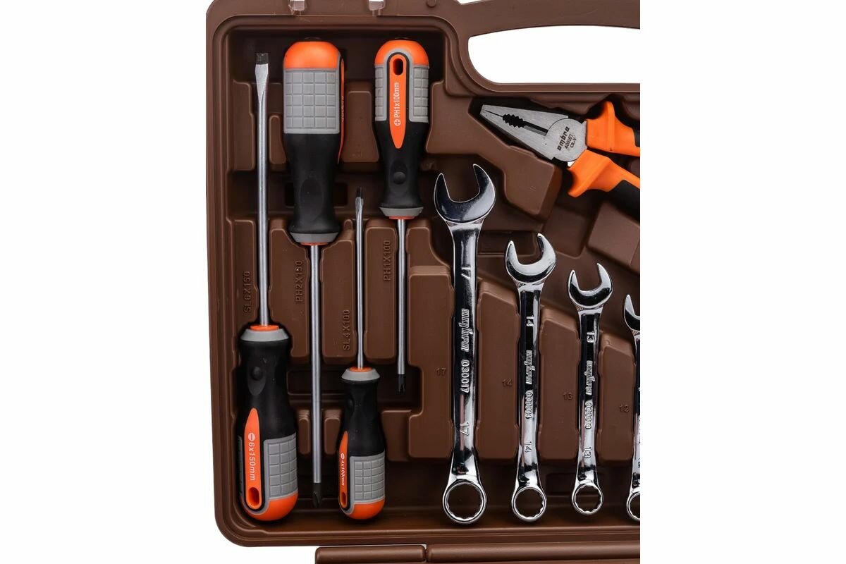 Набор инструмента универсальный 1/4", 1/2"DR, 75 предметов Ombra — фото 1