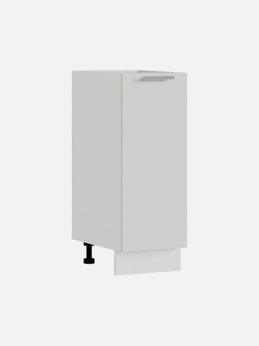 Изображение товара Кухонный модуль напольный, стол Бреста с полками, 30х46х81.6 см, Белый / Белый глянец