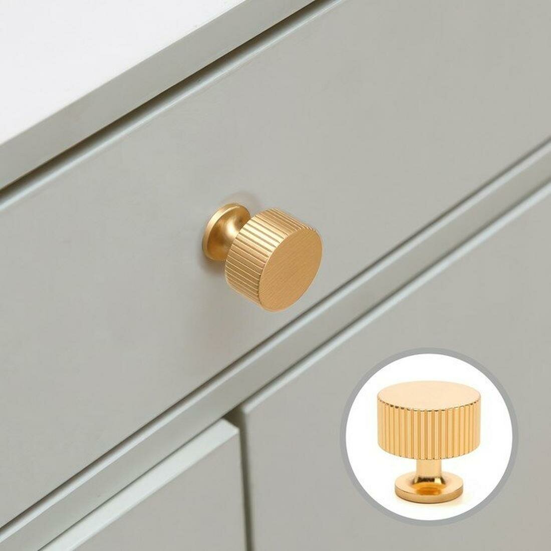 Ручка-кнопка CAPPIO PK326 металл d=28 мм 28 г цвет золотистый