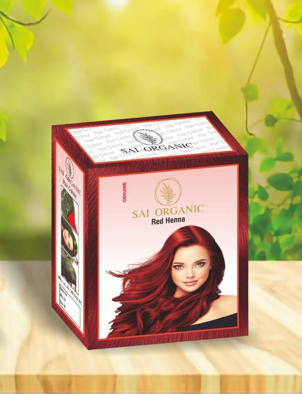 RED Henna, Sai Organic (красная хна для волос, Саи Органик), 6 пакетиков по 10 г.