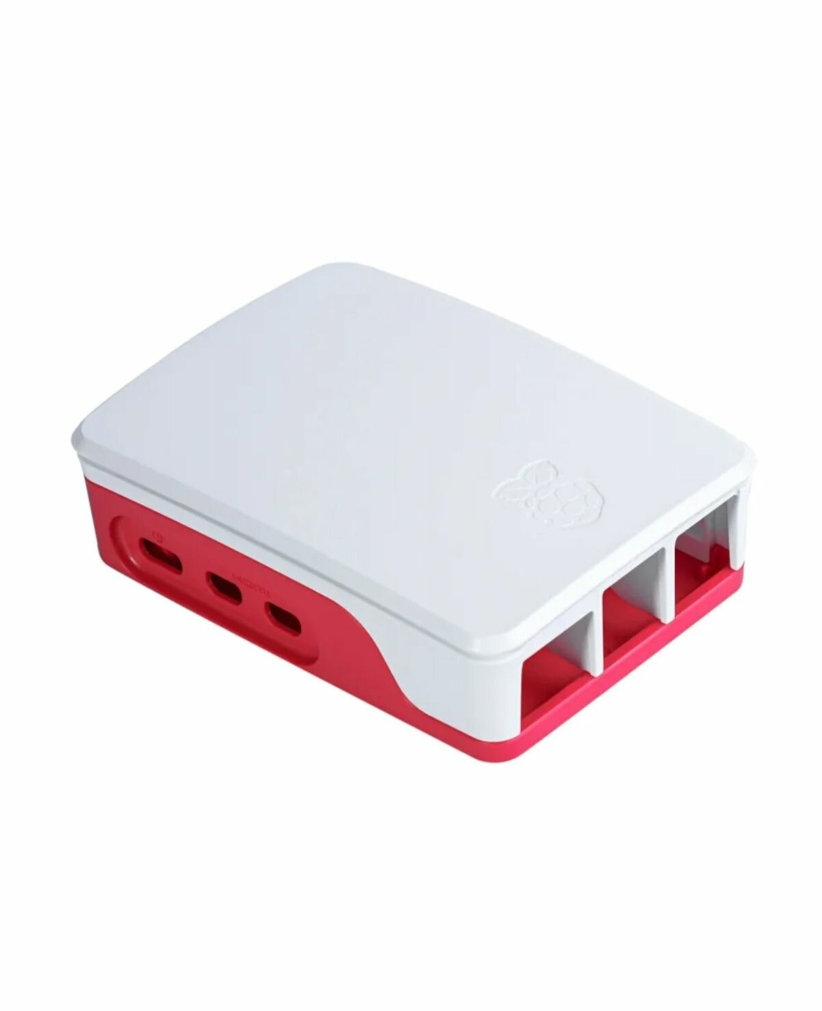 Красный корпус для Raspberry Pi 5 с вентилятором (кейс, чехол, радиатор)