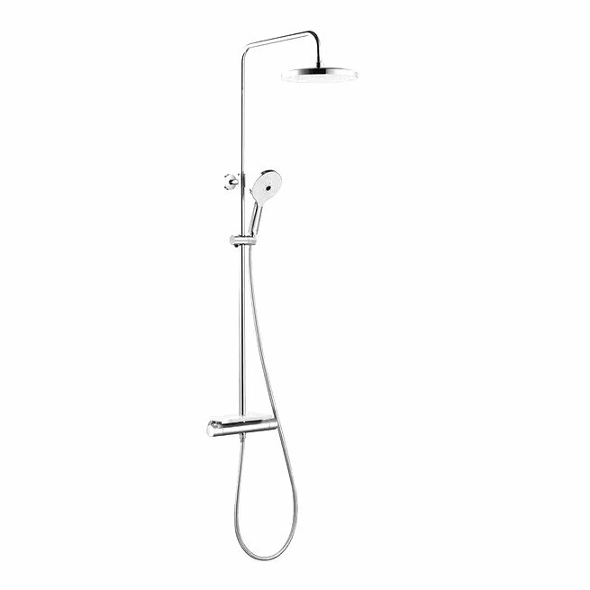 Душевая стойка Jacob Delafon Elite E35335-CP с тропическим душем со смесителем латунная хром с лейкой