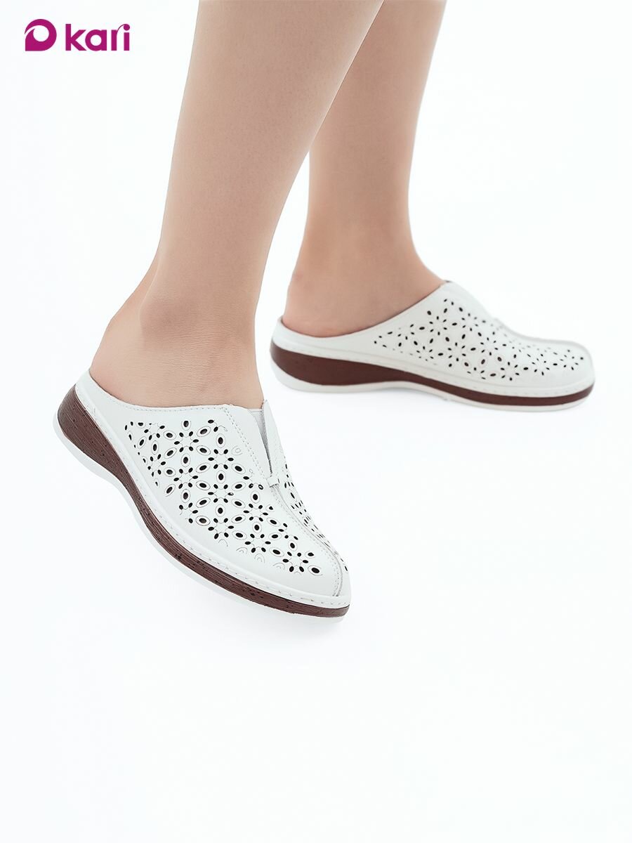 Сабо kari, размер 38, белый