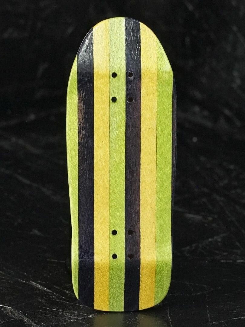 Дека для фингерборда ZZAP Split Stripes yllw-grn-blck Cruiser 36 x 96 50 Low concave