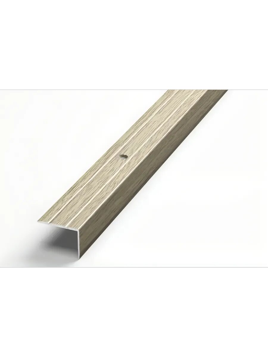 Порог угловой 18x24 мм алюминиевый цвет Дуб Беленый 90 см