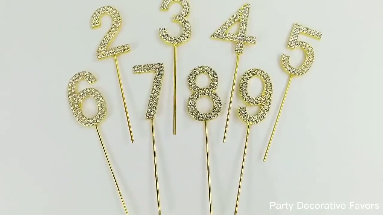 Топпер 1 металлический серебряный со стразами — фото 1