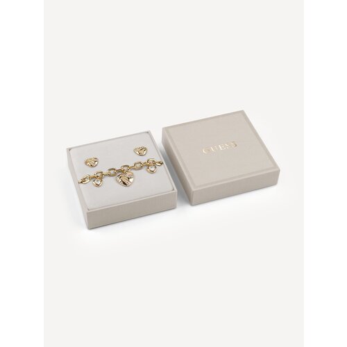 Комплект бижутерии GUESS браслет серьги кристалл циркон золотистый 6049₽