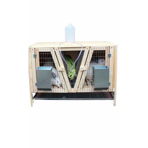 Клетка для кроликов большая 2 отсека от производителя с поддоном для помета