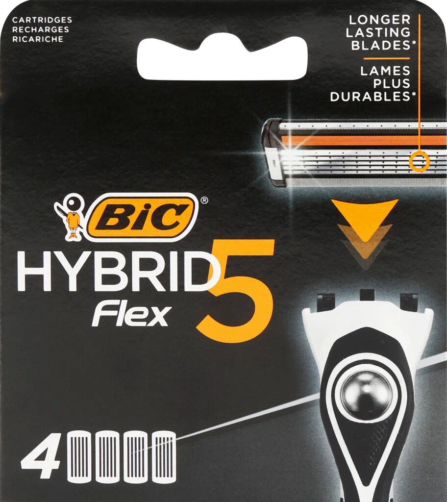 Сменные кассеты BIC 5 Flex Hybrid, 4 шт.