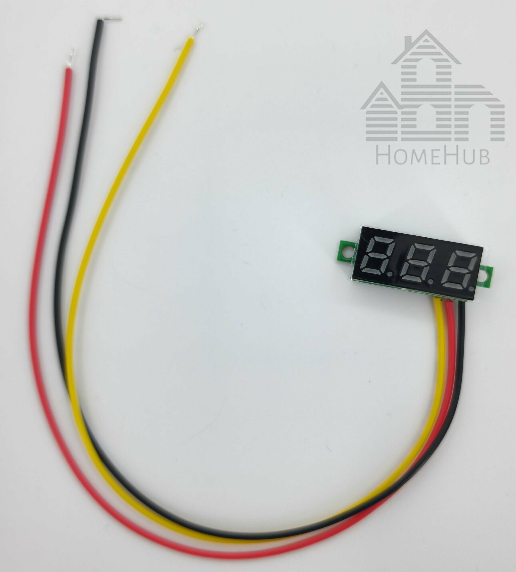 LED вольтметр 3-х разрядный 0-99V, 3-х проводной, безкорпусный