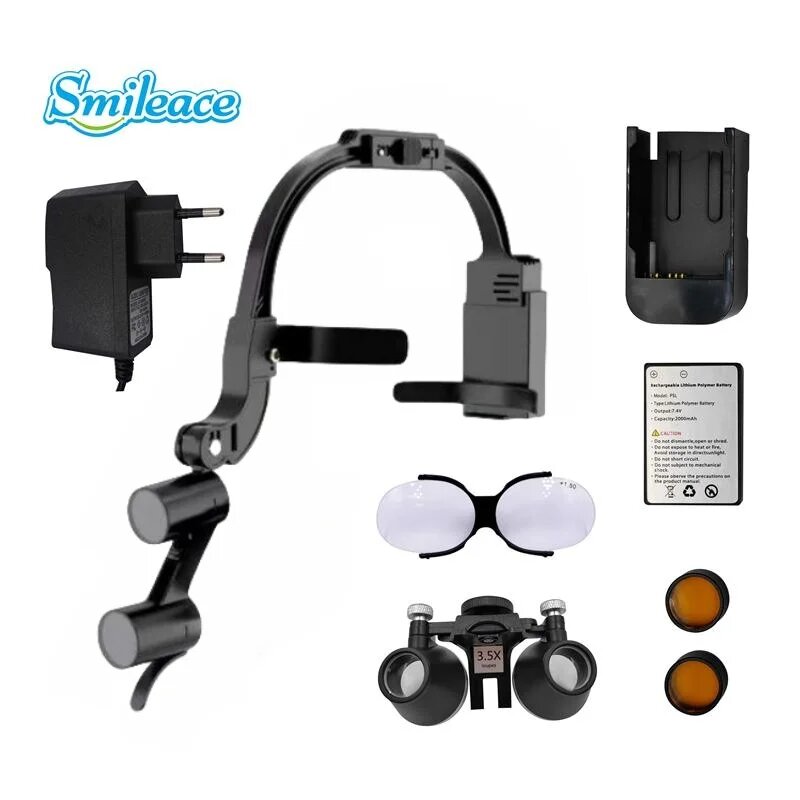 Smileace Бинокулярные лупы BS-082, Black 3.5X EU Plug