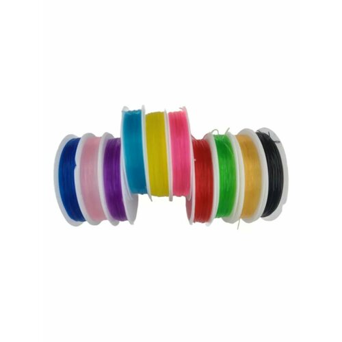 Нить резинка для браслетов и бисера, толщ.1мм, дл. около 4м (уп.10шт)