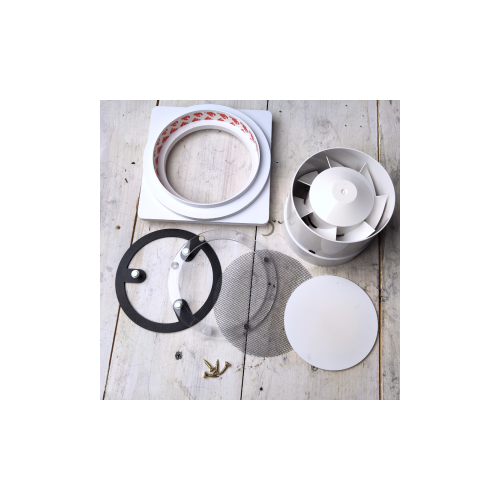 Решётка С Вентелятором теневая вентиляции/вытяжки D100мм-125мм