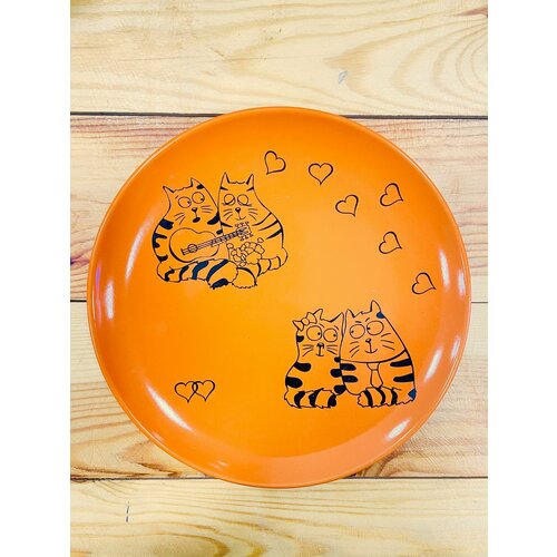 Тарелка для блинов с котами, десертная, 