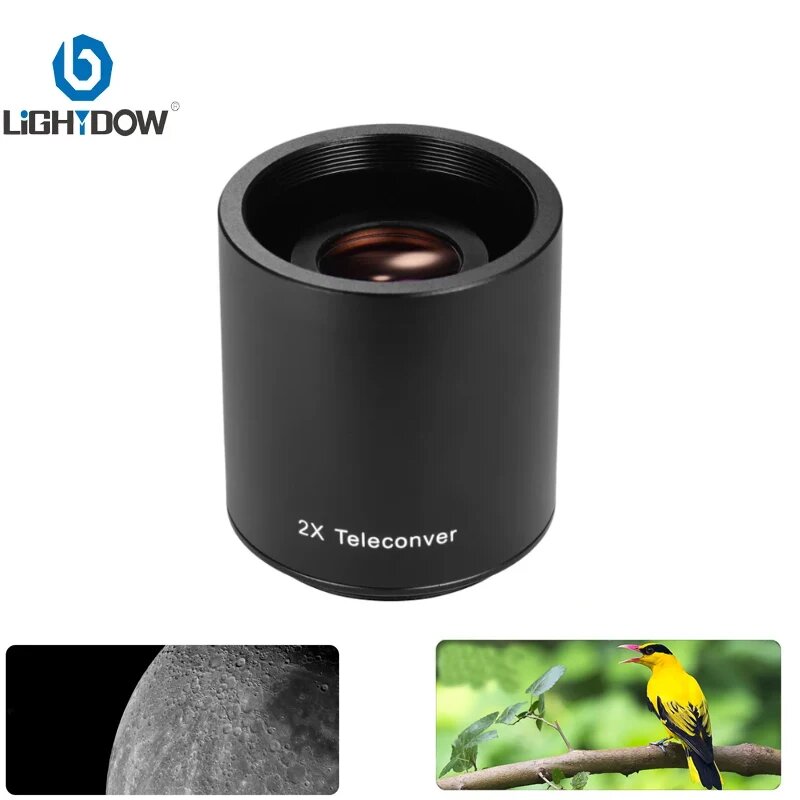 Lightdow 2x телеконвертер конвертер увеличительный объектив для 420-800 500 800 900 650-1300 мм телеобъектив зеркала с Т-образным креплением
