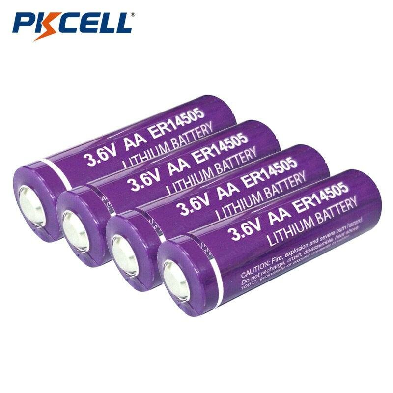 Батарейка Pkcell ER14505 3.6V AA 2400mAh Li-SOCl2 SR4 , 4шт.