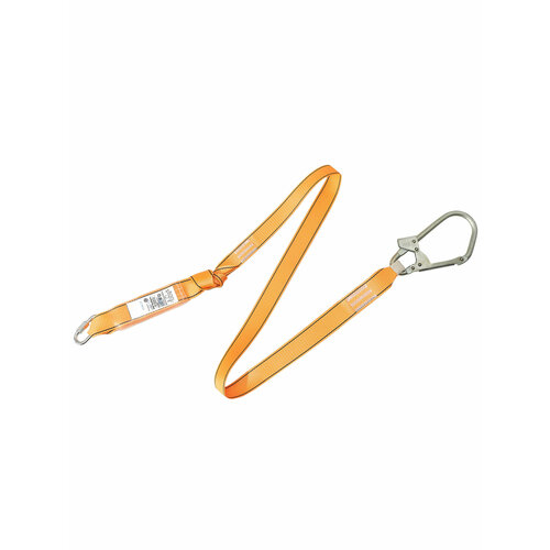 Страховочный строп ленточный с амортизатором аА К50+Кс, длина 1.5 метра, с карабином