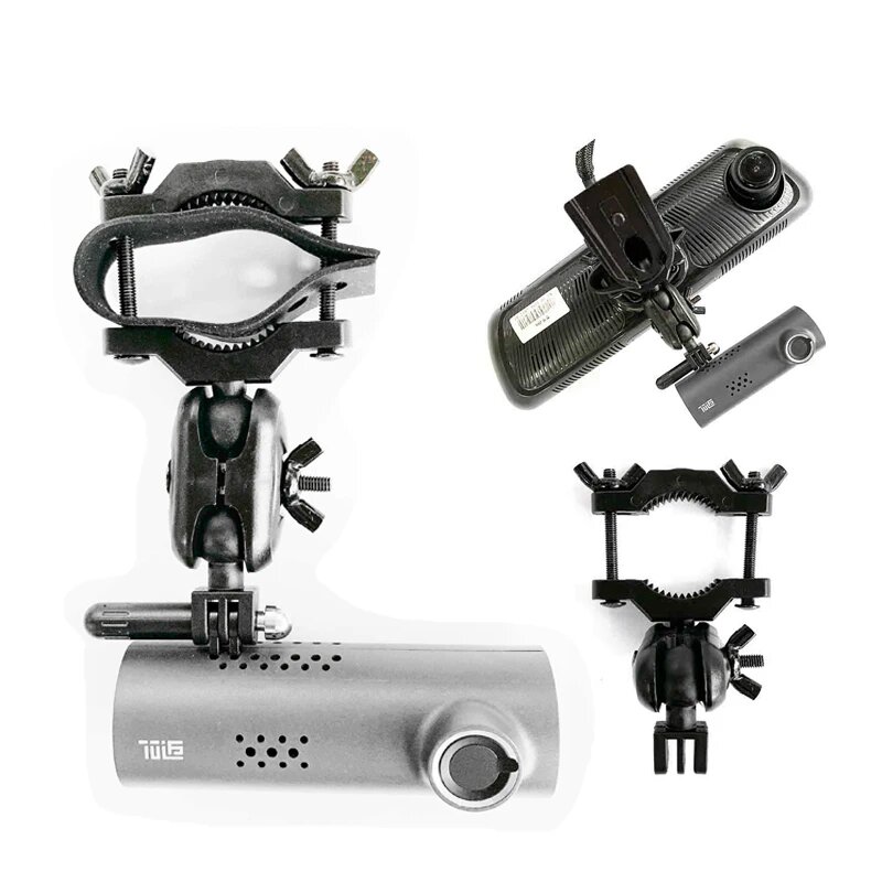 Картинки Автомобильное зеркало заднего вида, кронштейн для записи вождения, держатель для xiaomi, оригинальное крепление для камеры 70mai 1S, вращающийся на 360 градусов опорный держатель, Черный