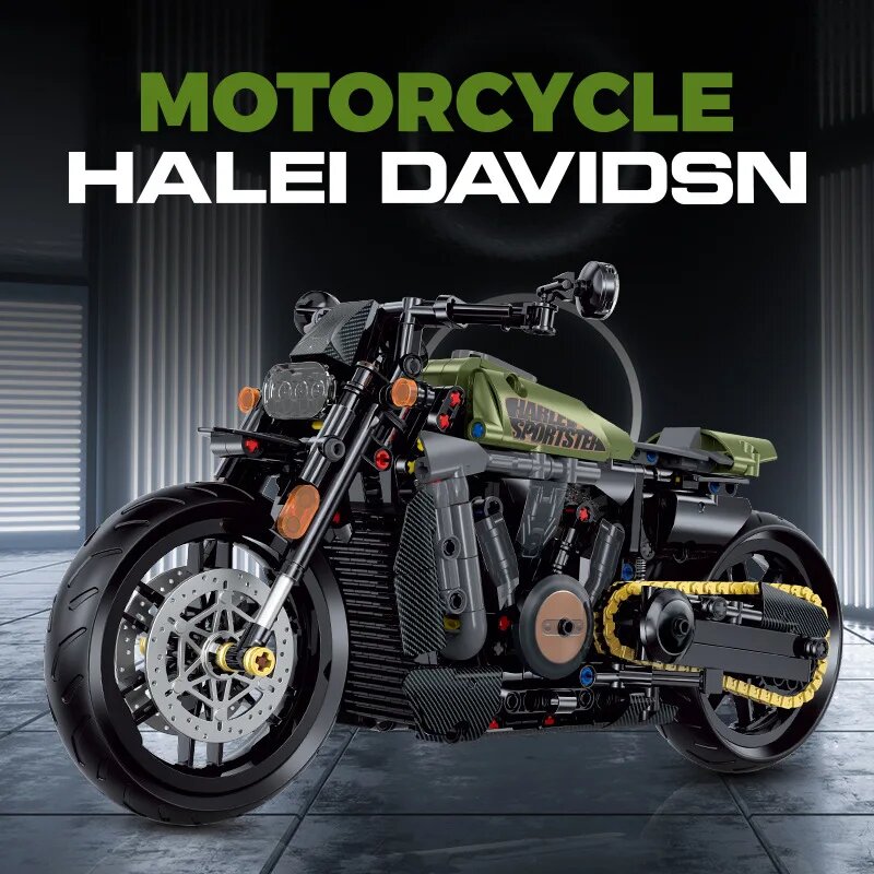 Конструктор мотоцикл Harley Technic Sportster CyunSing, Without Box, Унисекс — фото 1