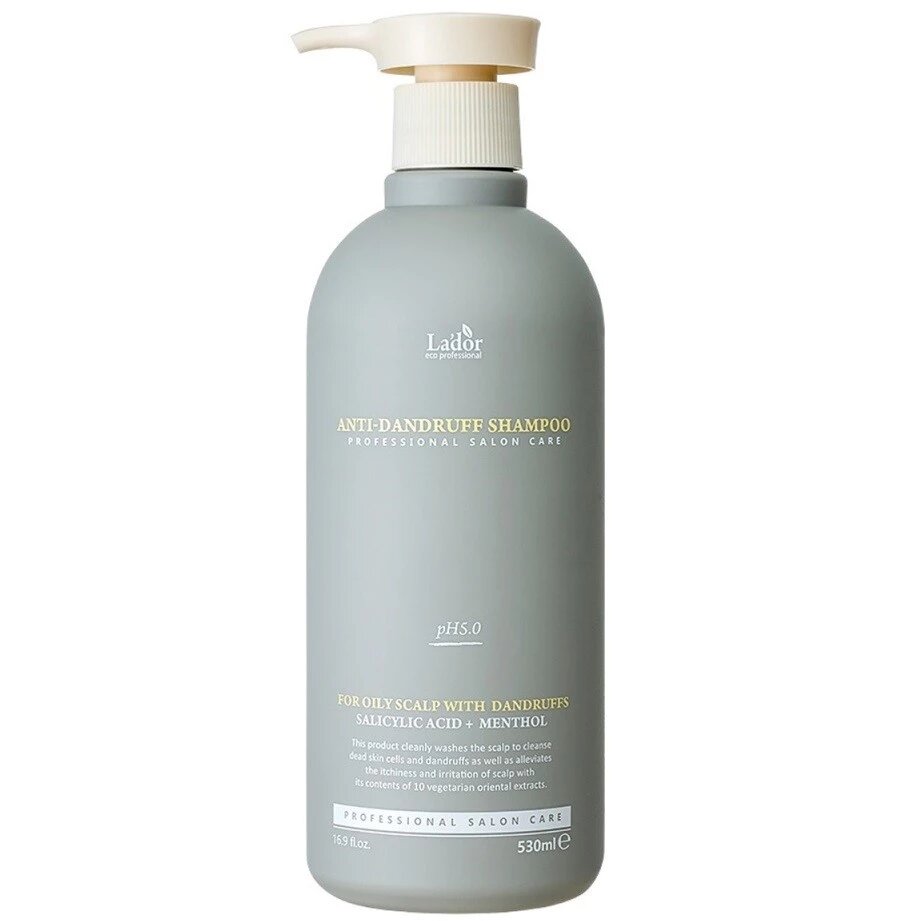 Слабокислотный шампунь против перхоти Lador Anti Dandruff Shampoo 530мл