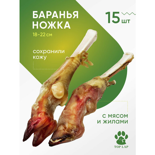 Баранья ножка 15 штук, копыто баранье для собак, косточка для щенка для зубов, собачье лакомство