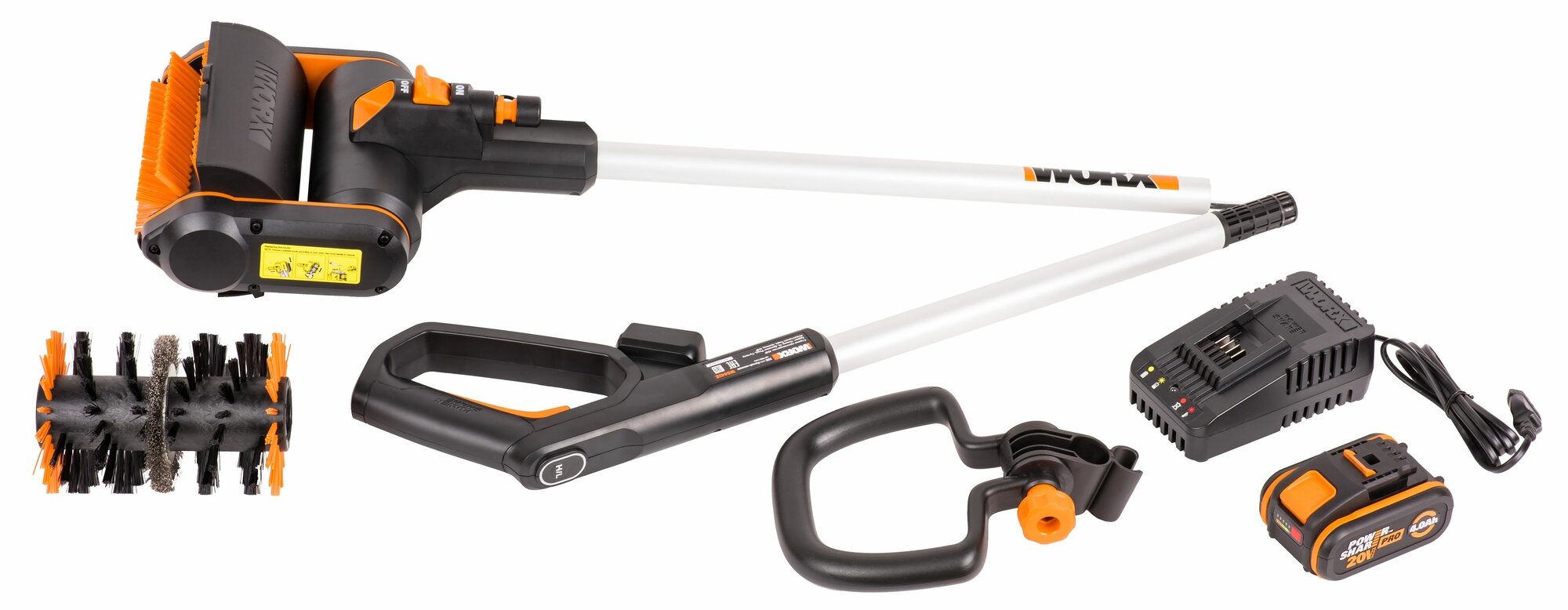 щетка для чистки дорожек WORX WG441E с ЗУ - фото №19