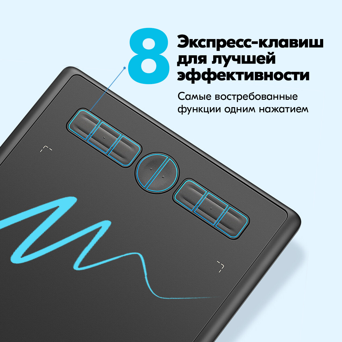 Графические Планшеты Xiaomi Графический планшет HUION Inspiroy H580X для рисования, A5, 8192 уровней нажима, с уроками по рисованию