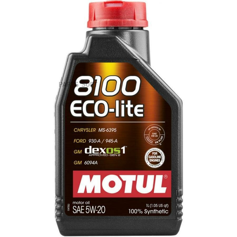 MOTUL 5W20 (1L) 8100 ECO-LITE масло моторное\\ API SERVICE SN - RC/SN от официального дистрибьютора, производитель - MOTUL, артикул 109102