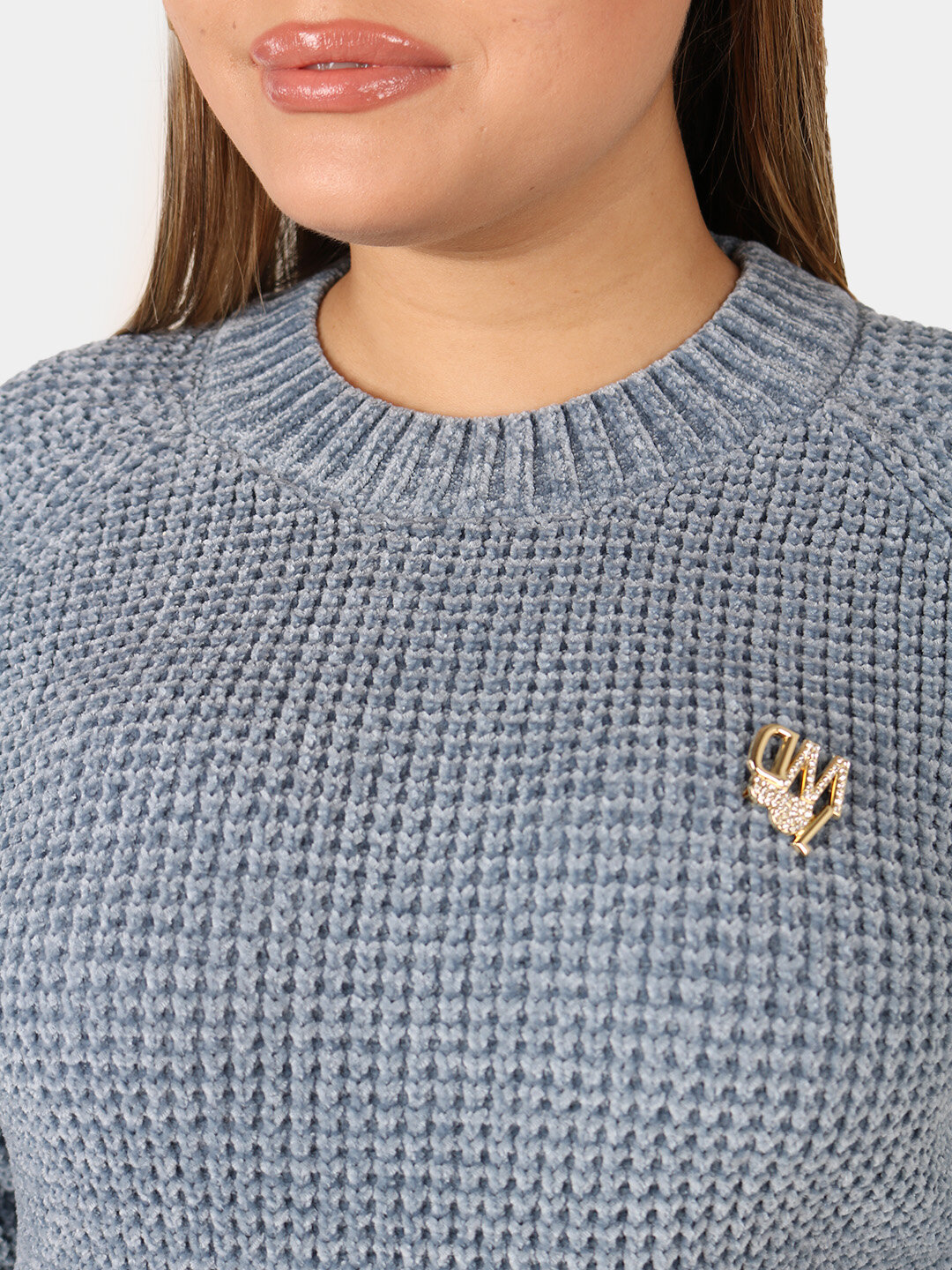 Джемпер , размер One Size, серый металлик — фото 1