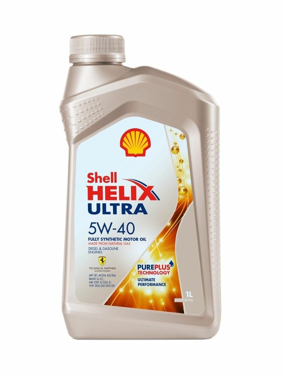 Масло моторное синтетическое Helix Ultra 5W40 SN/SP, A3/B4 1л, SHELL 550073578