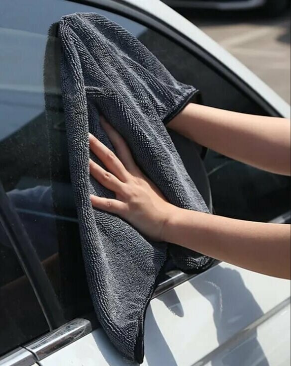 Автополотенце из микрофибры 50х60 см / плотность 500 гр. м2 / впитываемость 500% / тряпка для сушки кузова — фото 1