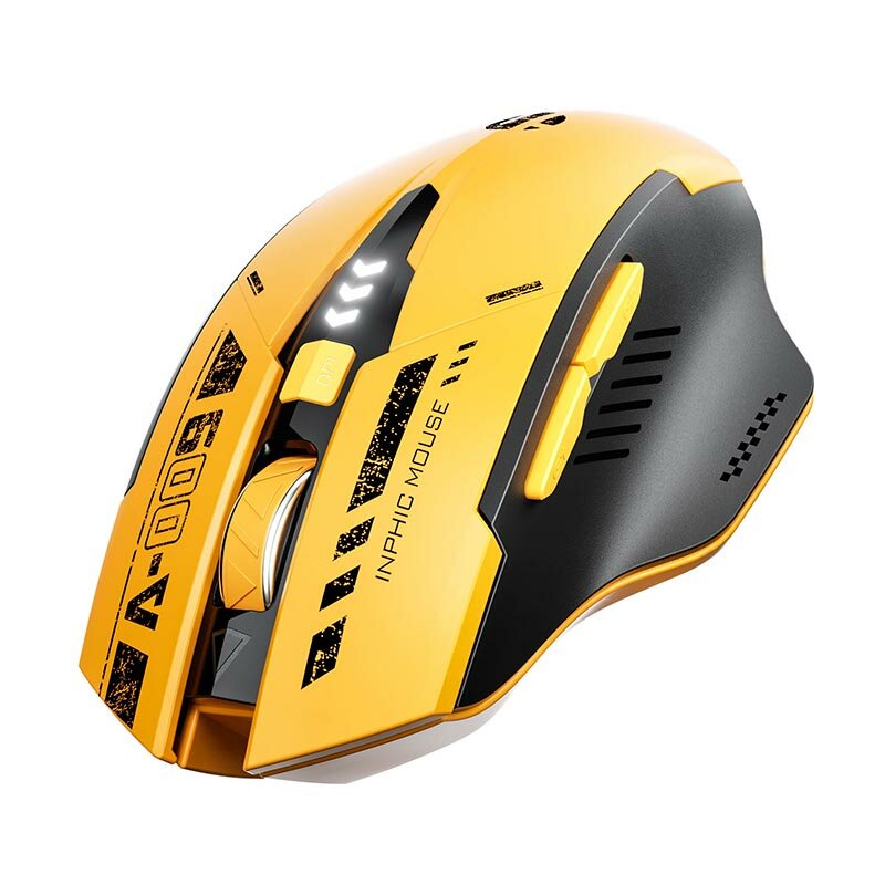 Бесшумная мышь беспроводная Inphic A9 , Механическая игровая мышь , USB, Bluetooth, 2400 dpi