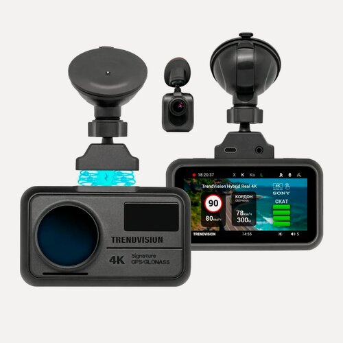 Изображение товара Видеорегистратор Hybrid Signature, 4K, радар-детектор, GPS, база камер